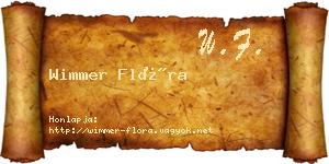Wimmer Flóra névjegykártya